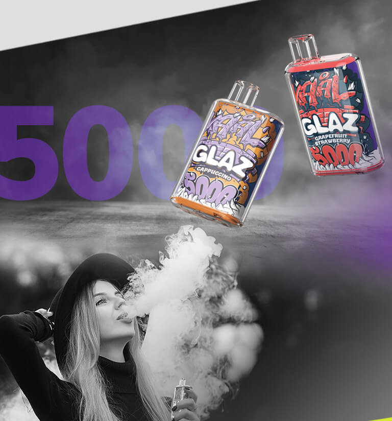 The VAAL GLAZ 5000 boasts a 10ml e-liquid capacity, allowing for up to 5000 puffs that last for an extended period of time.