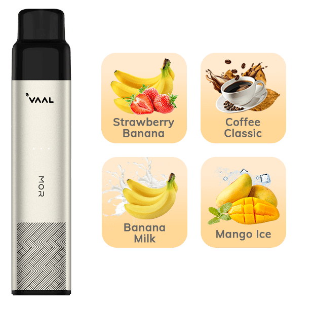 Enjoy flexible vaping with VAAL MOR's interchangeable 2ml pods, offering up to 800 puffs each. Pick your favorite flavor pod whenever you like.