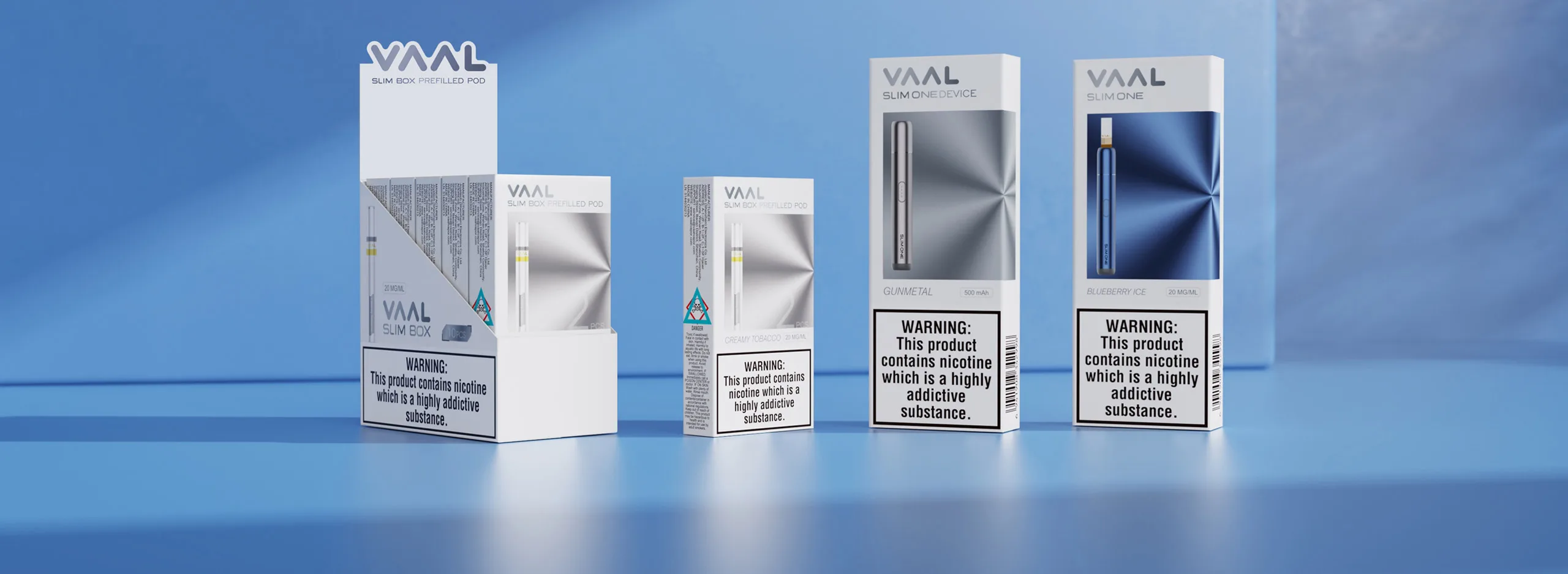 VAAL Slim‑One TPD‑compliant package‑size chart